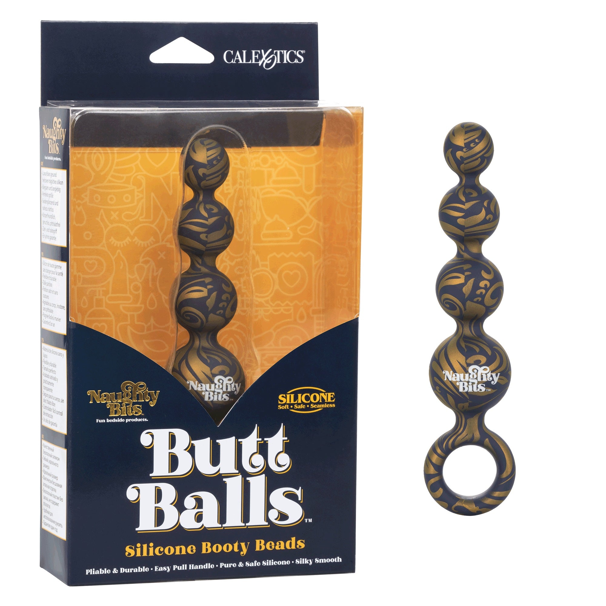 Naughty Bits Butt Balls Silicone Booty Beads by Calexotics