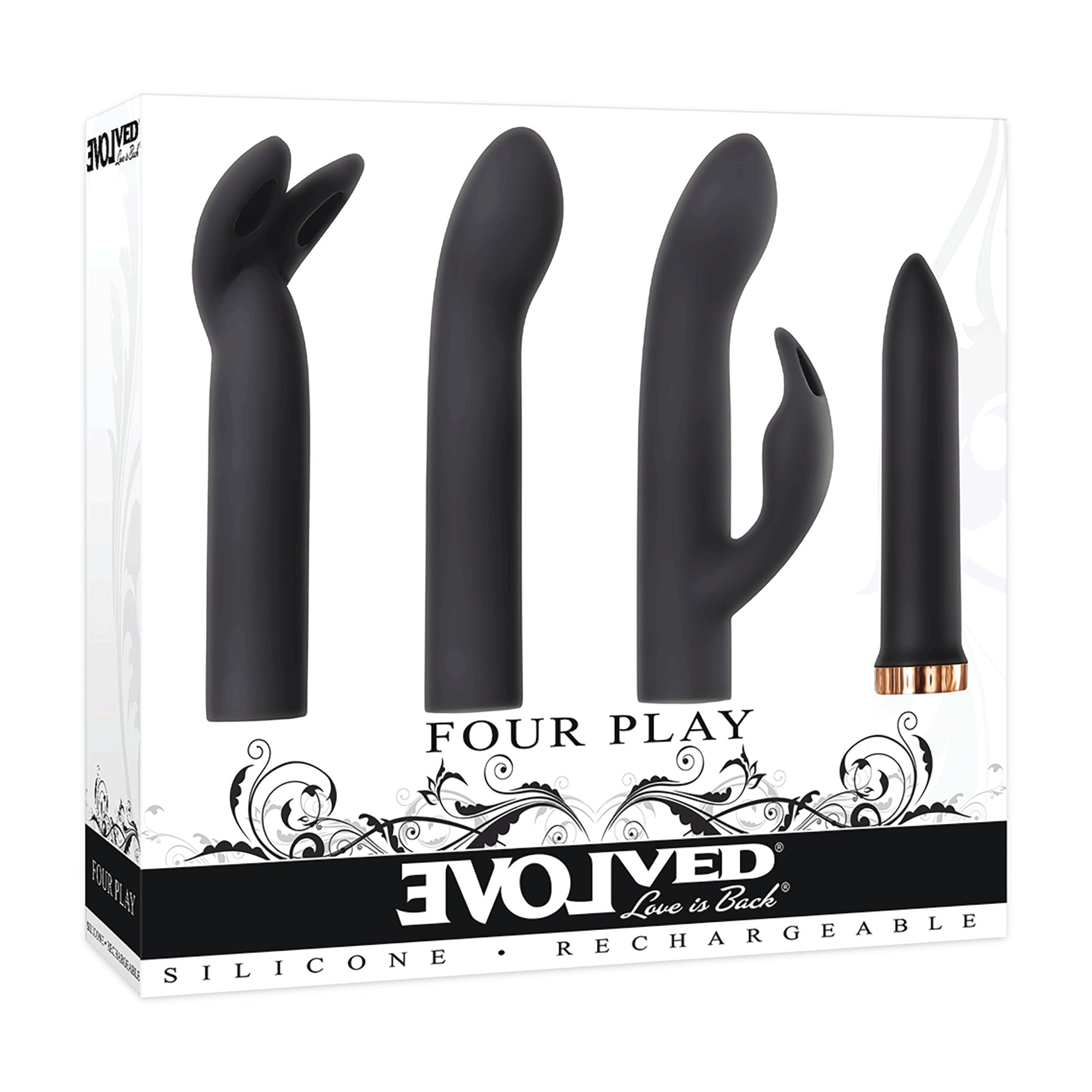 Four Play: 3-Sleeve & Bullet Vibrator Set By Evolved