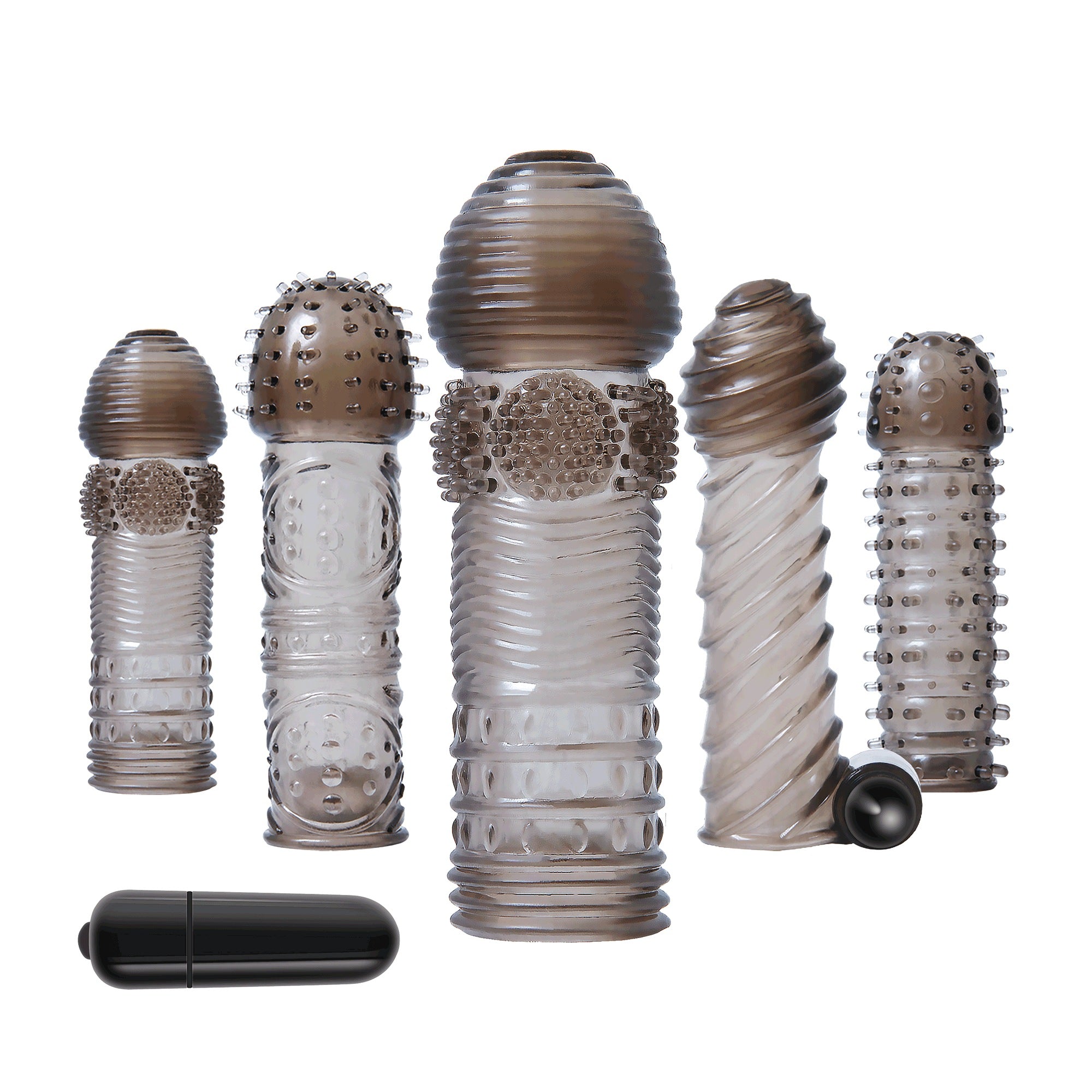 Choose Your Adventure: 5-Sleeve & Bullet Vibrator Set By Selopa