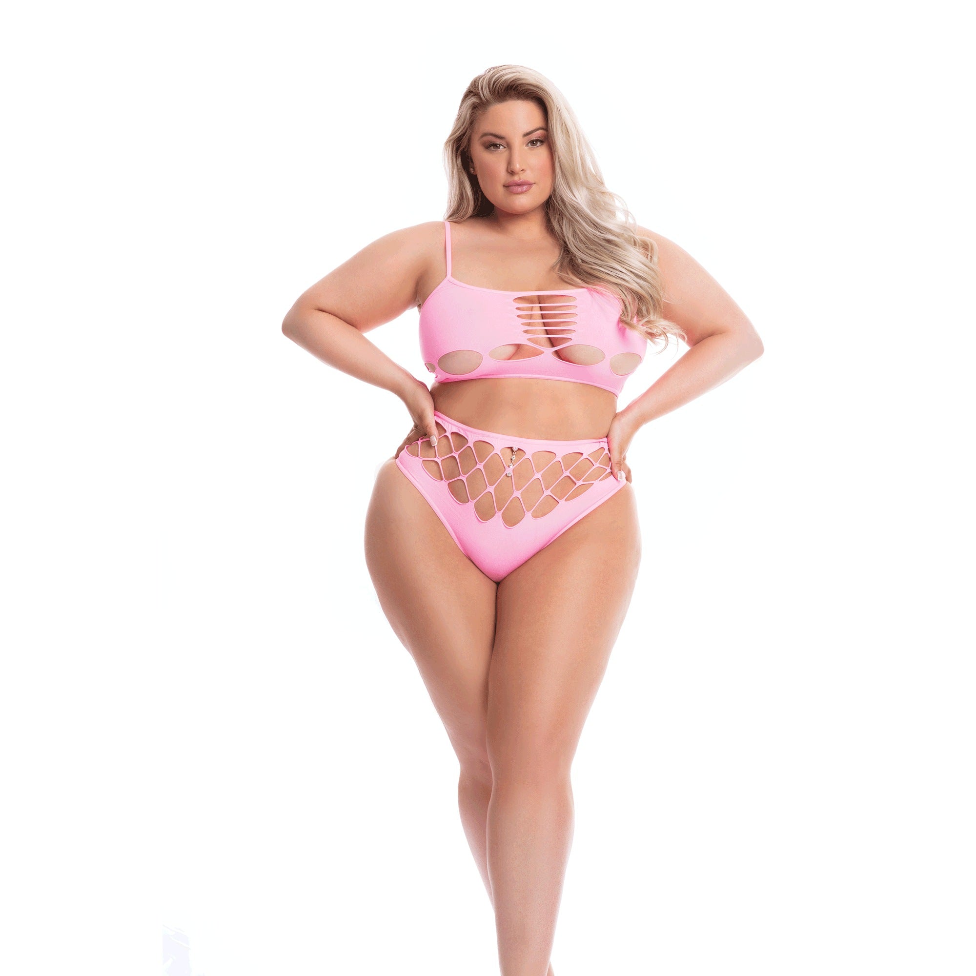 Plus-Size Neon Dreams 2-Piece Bra Set By Rene Rofe