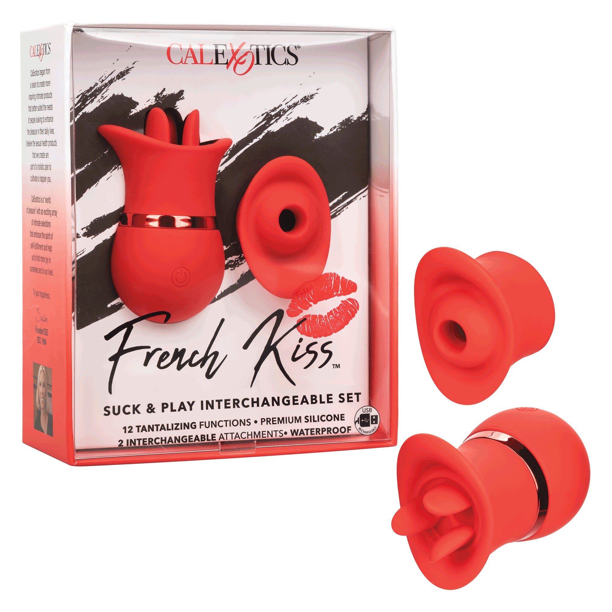 French Kiss Suck & Play Interchangeable Set By Calexotics