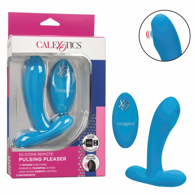 Silicone Remote Pulsing Pleaser, , large