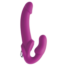 Strap U Evoke Ergo Fit Inflatable &amp; Vibrating Silicone Strapless Strap-on with Remote, , large