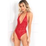 Lace Bodysuit Deep V Teddy by Rene Rofe, , large