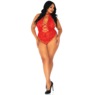 Plus-Size High Neck Teddy Thong By Leg Avenue, , large