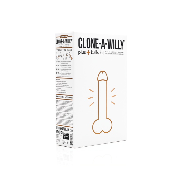 Clone-A-Willy Silicone Dildo Molding Plus Balls Kit with Bullet Vibrator and Remote Control, , large