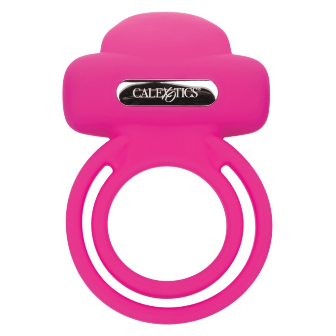 Silicone Rechargeable Dual Flicker Enhancer Couples Ring, , large