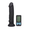 Zues Vibrating E-stim Silicone Dildo with Remote, , large