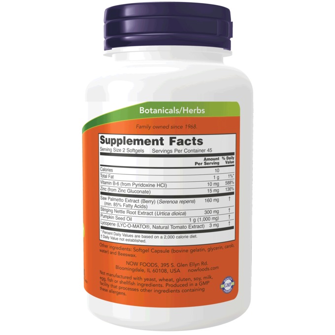NOW Prostate Support Softgels, , large