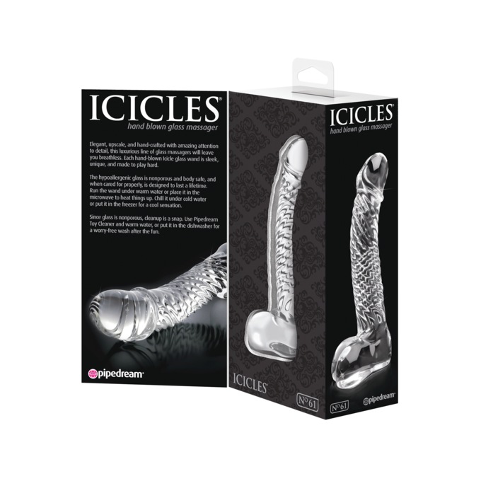 Icicles No. 61 Textured 5" G-Spot Dildo, , large