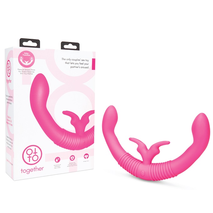 Together Toy Silicone Rechargeable Echo Function Vibrator for Couples, , large
