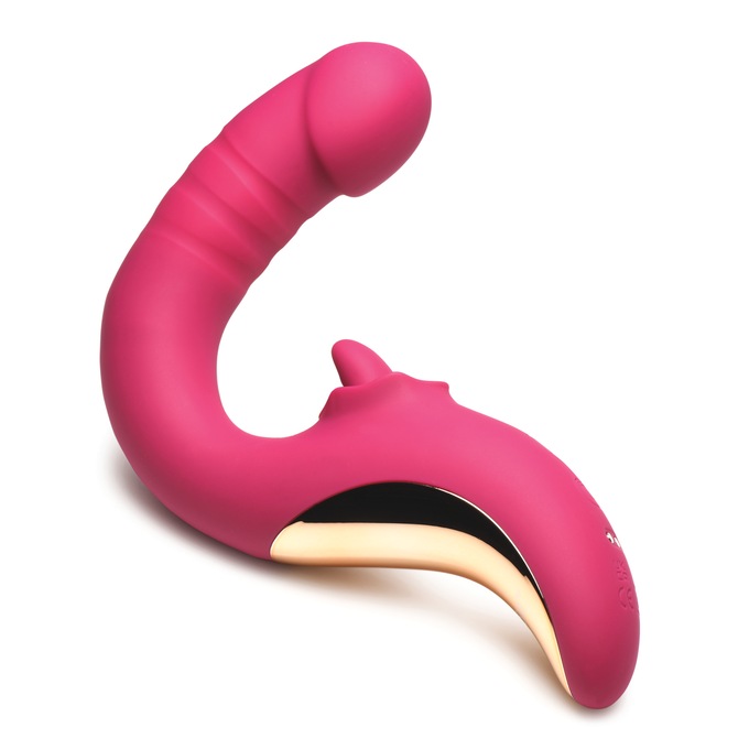 Tease and Please Licking and Thrusting Vibrator, , large