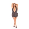 Plus-Size Love Bite Plunge Halter Dress By Rene Rofe, , large