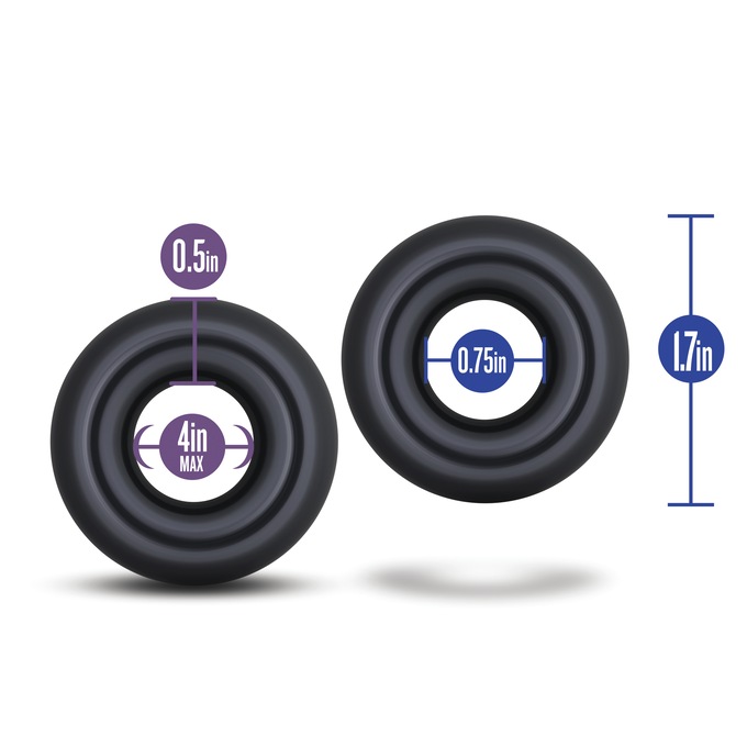 2-pack Stay Hard Donut Rings Oversized, , large