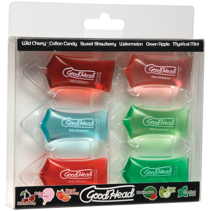 GoodHead 6-Piece Flavored Oral Sex Gel, , large