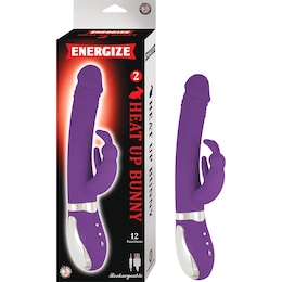 Heat up Bunny Rechargeable Silicone Warming Vibrator, , large