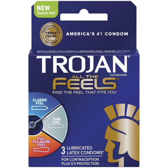 3-Pack Trojan All The Feels Lubricated Condoms, , large
