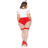 Plus-Size 2-Piece Snap Crotch Nurse’s Bodysuit Costume By Leg Avenue, , large