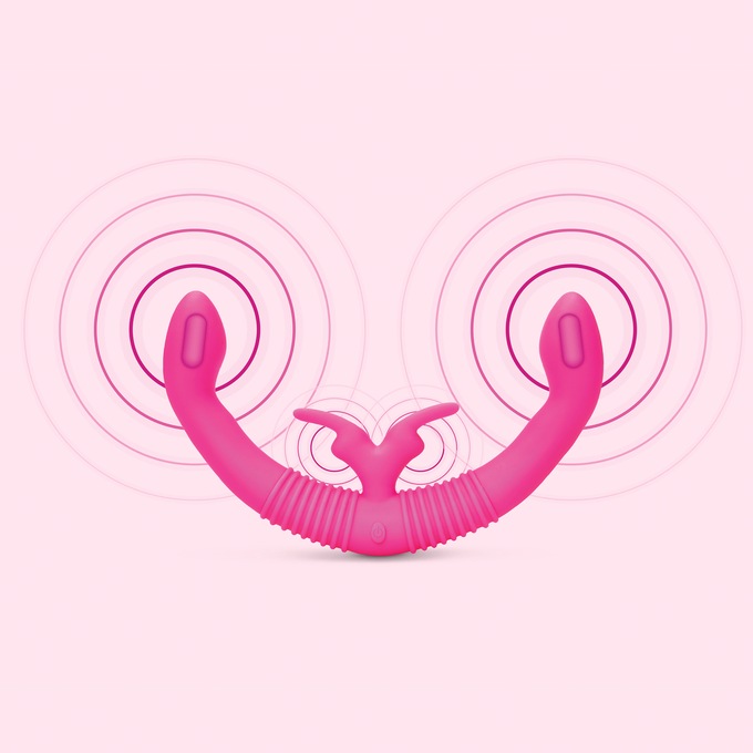 Together Toy Silicone Rechargeable Echo Function Vibrator for Couples, , large