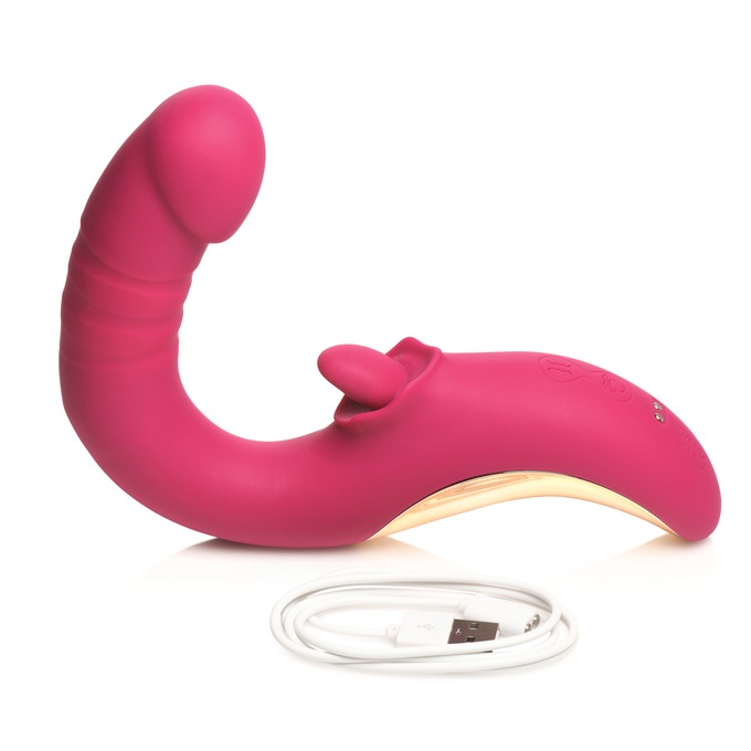 Tease and Please Licking and Thrusting Vibrator, , large
