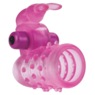 Basic Essentials Stretchy Vibrating Bunny Enhancer By Calexotics, , large