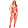 Plus-Size Seamless Heart Suspender Bodystocking By Leg Avenue, , large