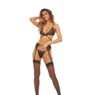 Up and Down Criss Cross 3-Piece Lace Garter and Set By Rene Rofe, , large