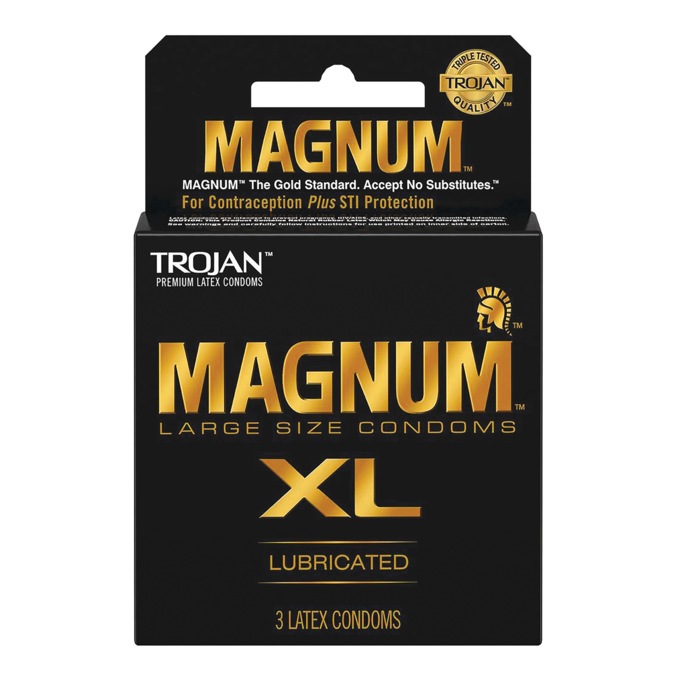 Trojan Magnum XL Lubricated Latex Condoms 3-Pack, , large