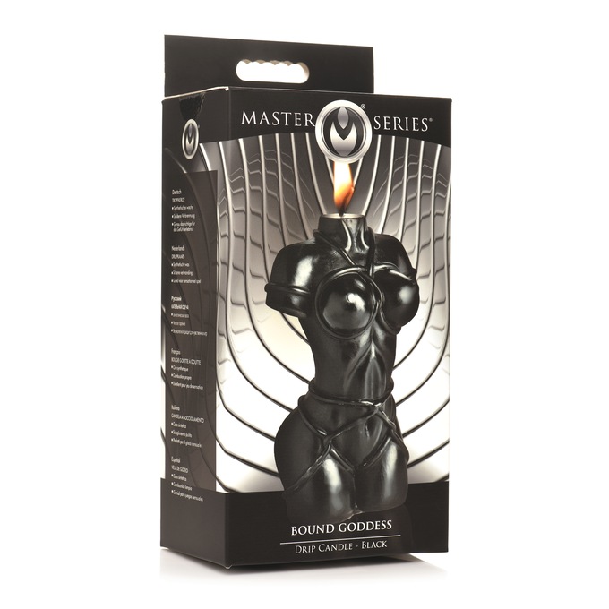 Master Series Bound Goddess Drip Candle—Black, , large