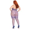 Plus-Size Seamless Lace Halter Bodystocking By Leg Avenue, , large
