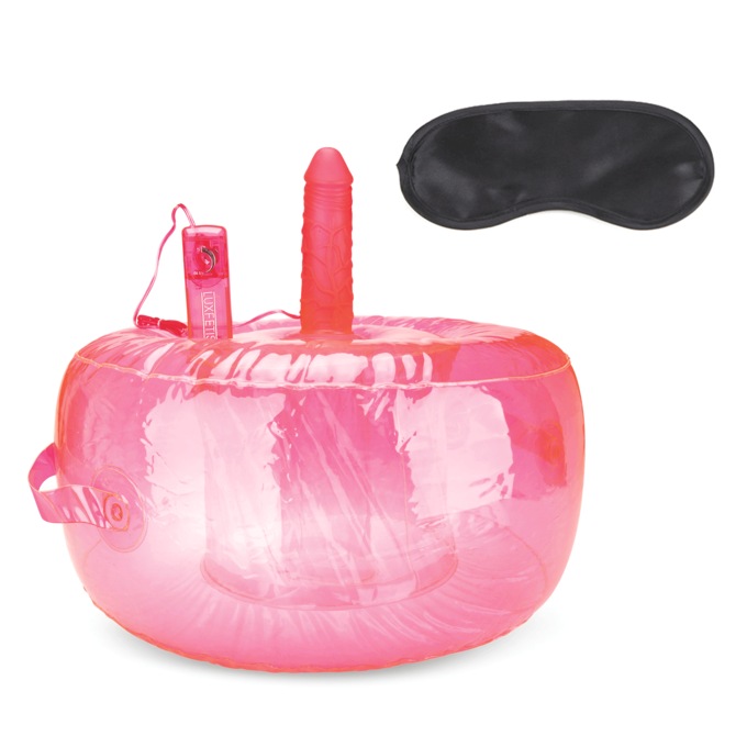 Lux Fetish Inflatable Sex Chair With Vibrating Dildo And Remote Control—Pink, , large