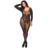 Plus-Size Vine Lace Bodystocking By Leg Avenue, , large