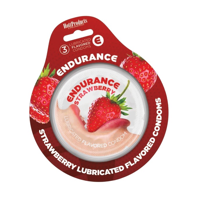 3-Pack Lubricated Flavored Endurance Condoms, , large