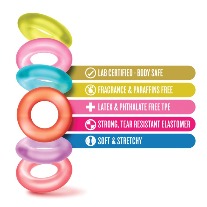 6-Pack King of the Ring Cock Rings, , large