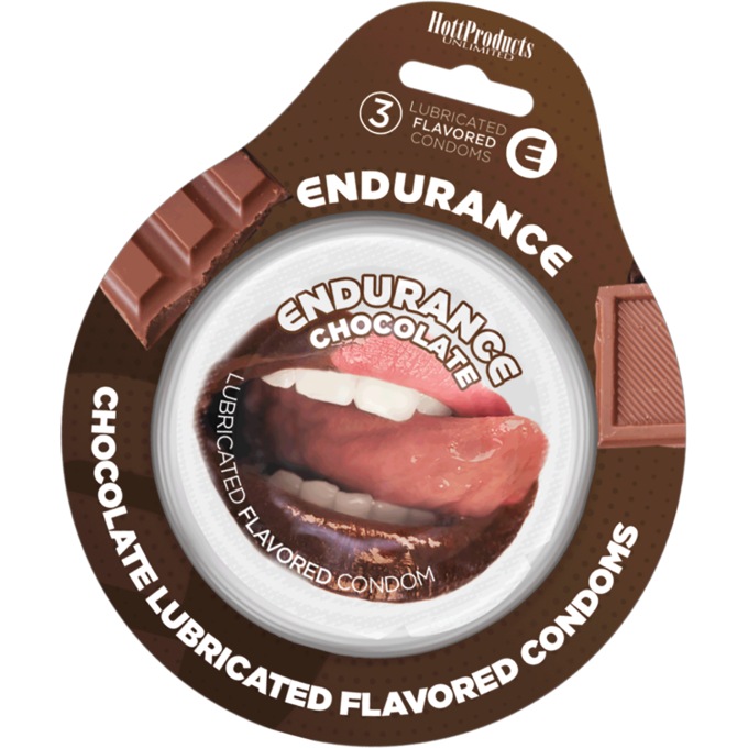 3-Pack Lubricated Flavored Endurance Condoms, , large