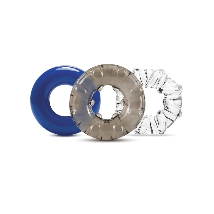 3-pack Stay Hard Triple Stretch Cock Rings, , large