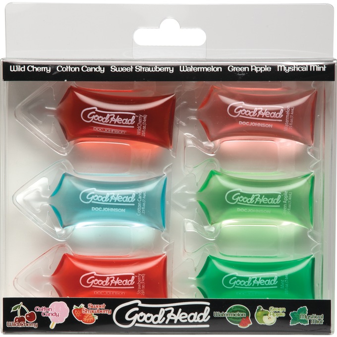 GoodHead 6-Piece Flavored Oral Sex Gel, , large