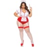 Plus-Size 2-Piece Snap Crotch Nurse’s Bodysuit Costume By Leg Avenue, , large