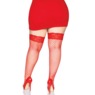 Plus-Size Thigh High Stay Up Silicone Lace Top Stockings By Leg Avenue, , large