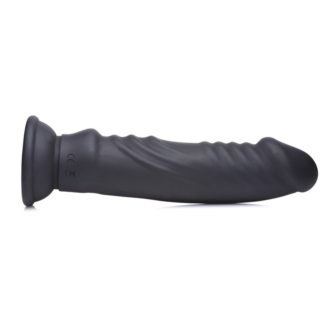 Zues Vibrating E-stim Silicone Dildo with Remote, , large