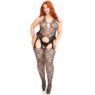 Plus-Size Seamless Heart Suspender Bodystocking By Leg Avenue, , large