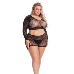 Plus-Size Leaf It To Me Short Set By Rene Rofe, , large