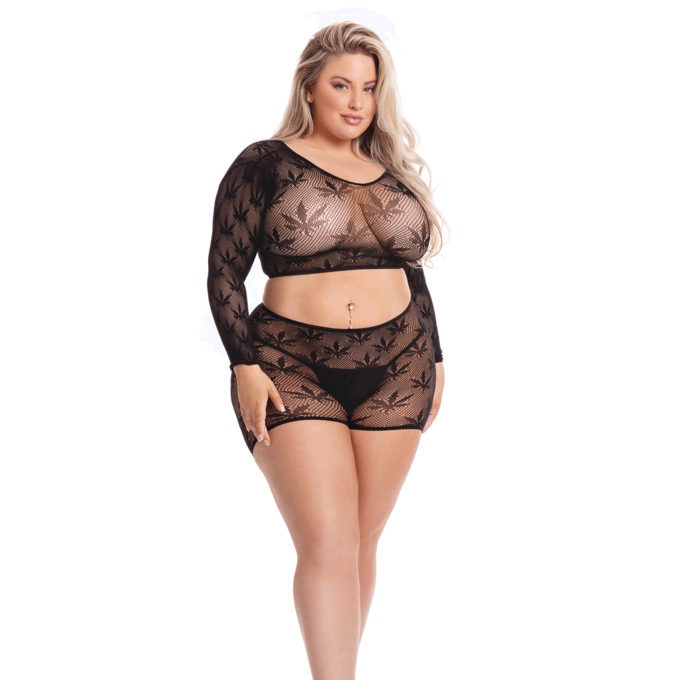 Plus-Size Leaf It To Me Short Set By Rene Rofe, , large