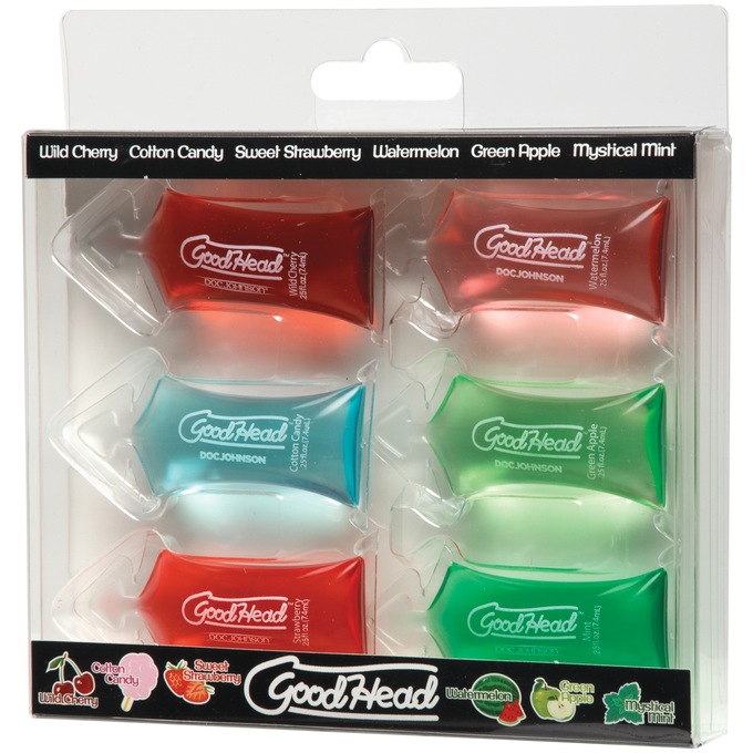 GoodHead 6-Piece Flavored Oral Sex Gel, , large