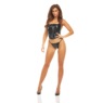 Vinyl Baddie 2-Piece Corset Set By Rene Rofe, , large