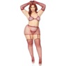 Plus-Size 5-Piece Rhinestone Garter and Bikini Set By Leg Avenue, , large