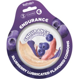 3-Pack Lubricated Flavored Endurance Condoms, , large