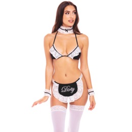 6-Piece Dirty Maid Sexy Set by Rene Rofe, , large