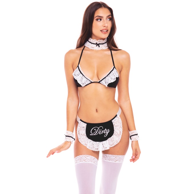 6-Piece Dirty Maid Sexy Set by Rene Rofe, , large