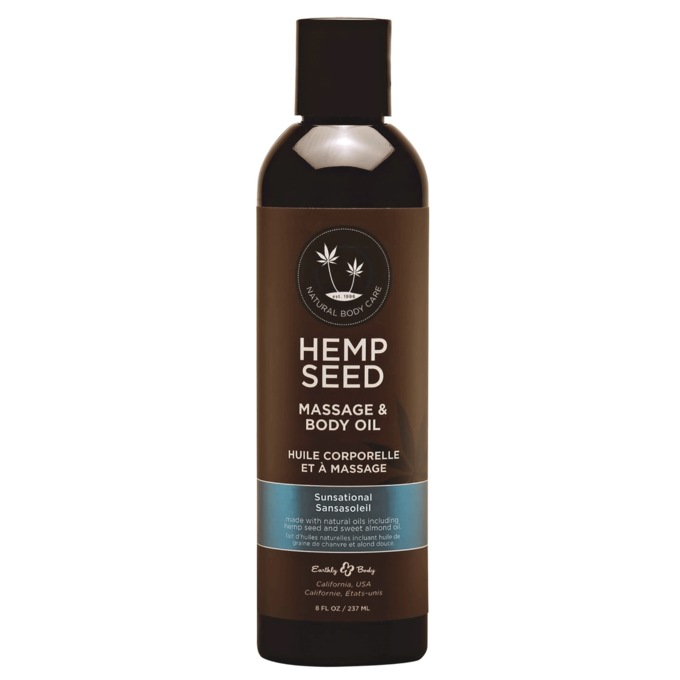 Earthly Body Hemp Seed Edible Massage Oil, , large